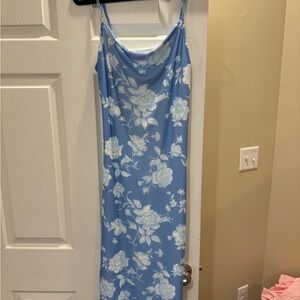 Altar'd State Blue Floral Midi Dress